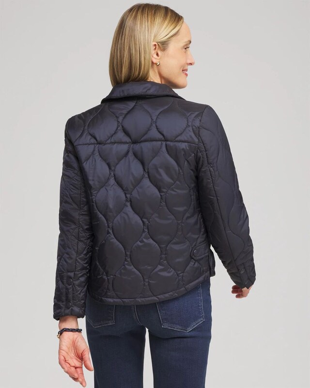 Cropped Quilted Jacket - image 3